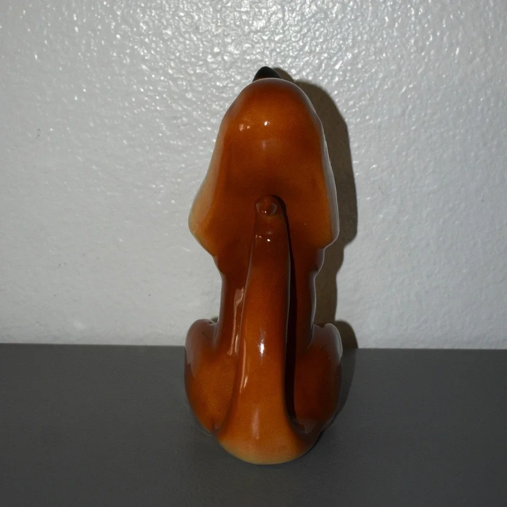 Frank & Meyer Dachshund Figurine Unisex OS Brown Excellent Vintage Ceramic Dog